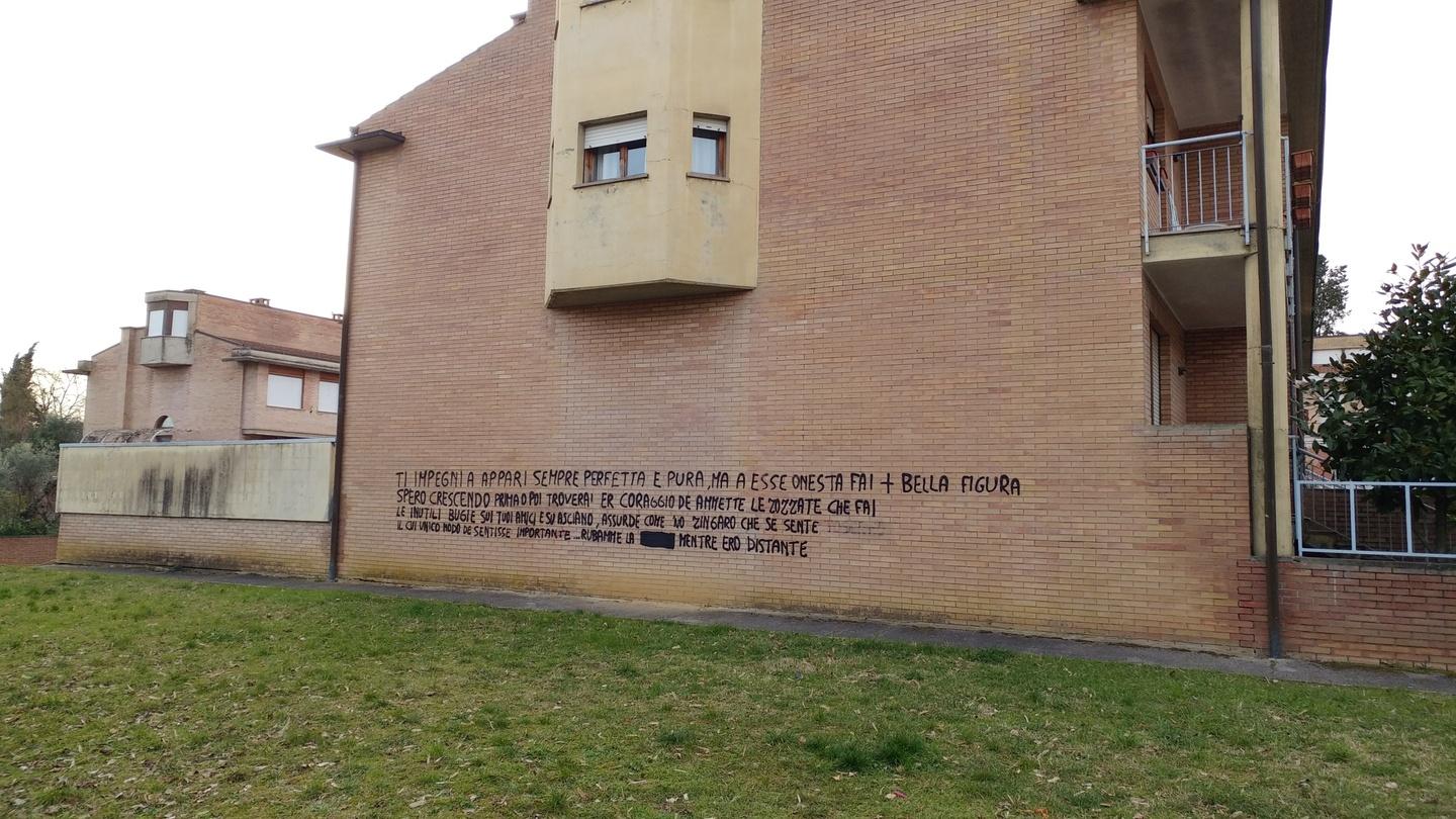 Delusione damore Imbratta la città con scritte sui palazzi