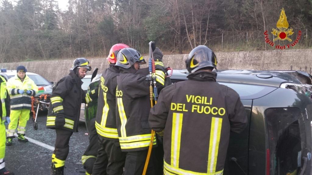 Scontro Sull AutoPalio Auto Si Ribalta