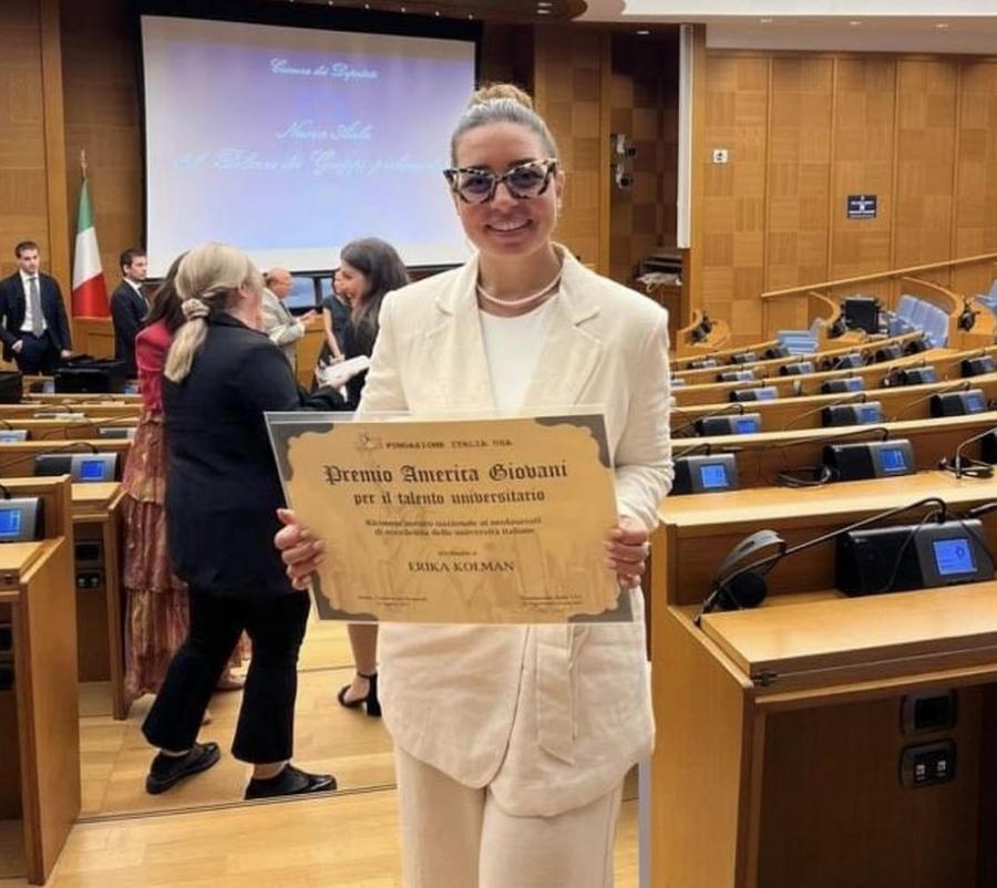 La Pisana Erika Super Laureata Premiata Alla Camera Dei Deputati