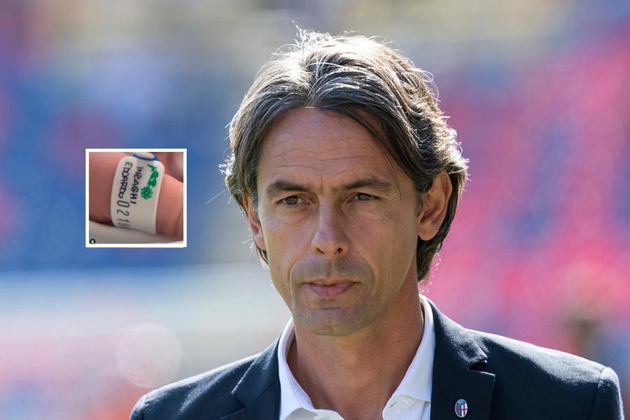 Pippo Inzaghi papà è arrivato Edoardo Niente panchina per vederlo nascere