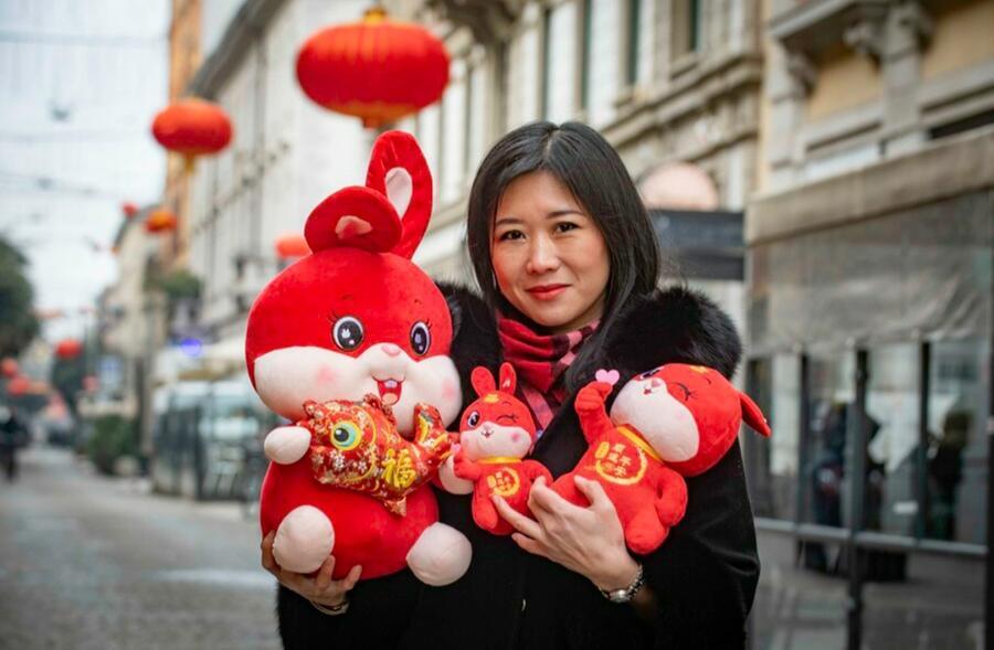 Busta rossa hongbao del 2023. regalo tradizionale festivo cinese