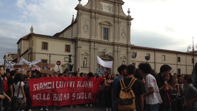 La manifestazione studentesca a Firenze