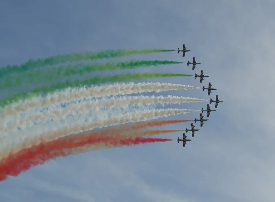 Festa con le Frecce Tricolori a Piazzale Michelangelo