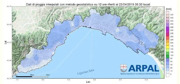 Meteo, allerta gialla sullo Spezzino