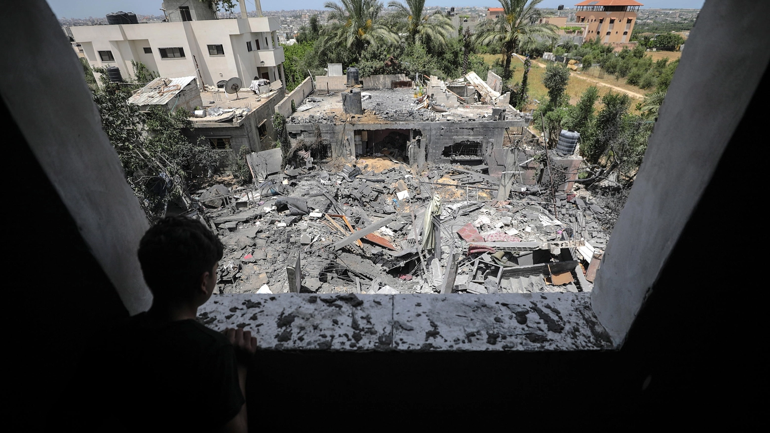 Ancora morte e distruzione (foto Epa/Mohammed Saber)