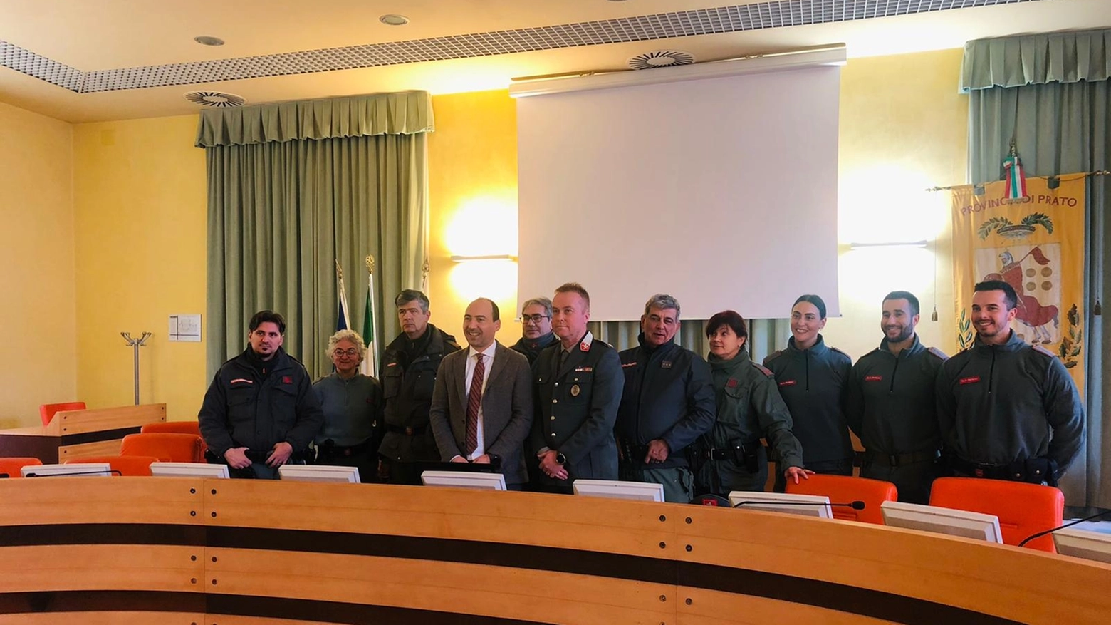 Un momento della presentazione del bilancio dell’attività della Polizia Provinciale 