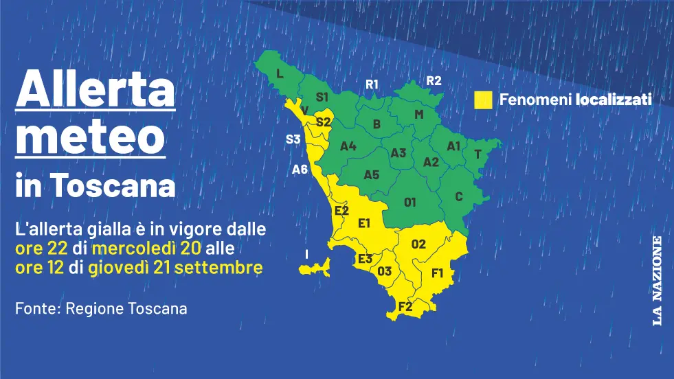 Arriva La Pioggia Forte: Allerta Meteo In Toscana, Quando E Dove