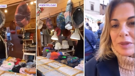 Vanessa Incontrada al mercatino di Natale di Montepulciano