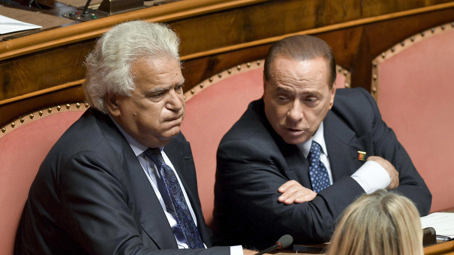 Denis Verdini in Senato con Silvio Berlusconi