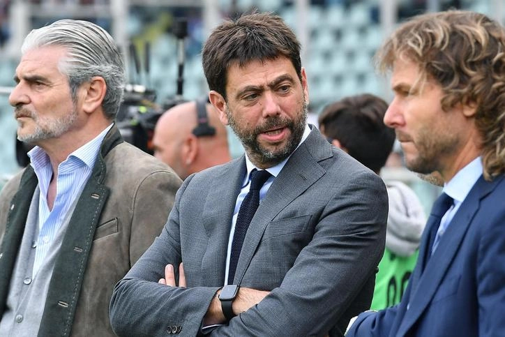 Da sinistra, Arrivabene, Agnelli e Nedved (Ansa)