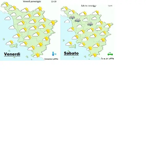 Meteo, le previsioni del Lamma per la Toscana