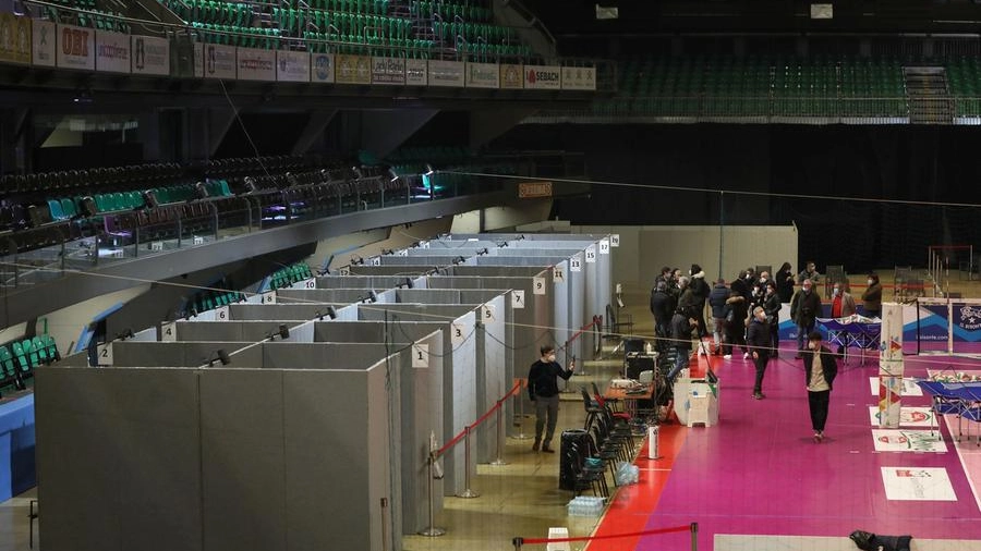 L'allestimento del Mandela Forum (New Press Photo)