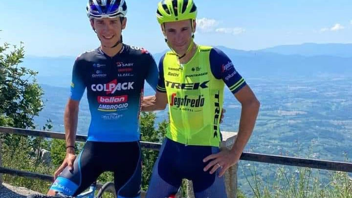 Ciclismo: Nibali e Tiberi insieme in allenamento sulle strade della Ciociaria