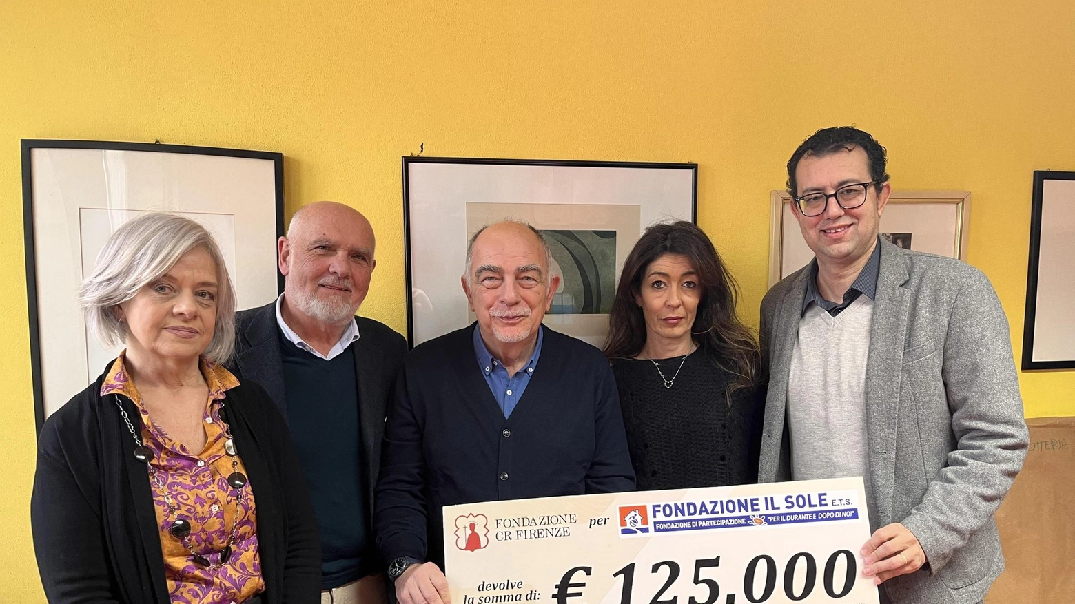 La Fondazione della Crf dona al ‘Sole’ 125mila euro
