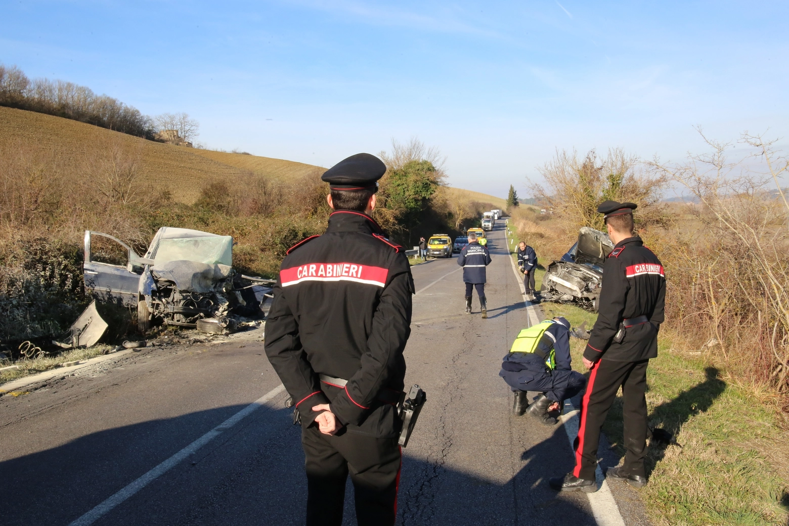 La scena dell'incidente (Bongianni / Fotocronache Germogli)