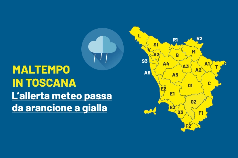 Allerta meteo gialla in Toscana