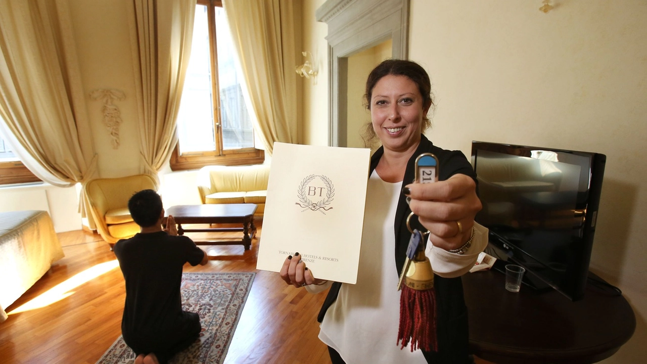 Cresconop le camere di albergo allestite per fedeli musulmani (Marco Mori/New Press Photo)