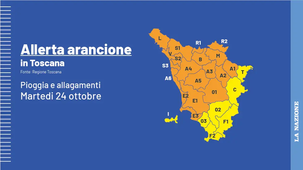 E’ Allerta Meteo Arancione In Toscana, Temporali Forti: Ecco Le Zone