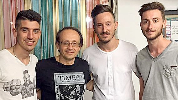 Da sinistra: Daniele Quarta, Tiziano Salvadori (presidente San Martino), Alessio Floria e Daniele Ciampini