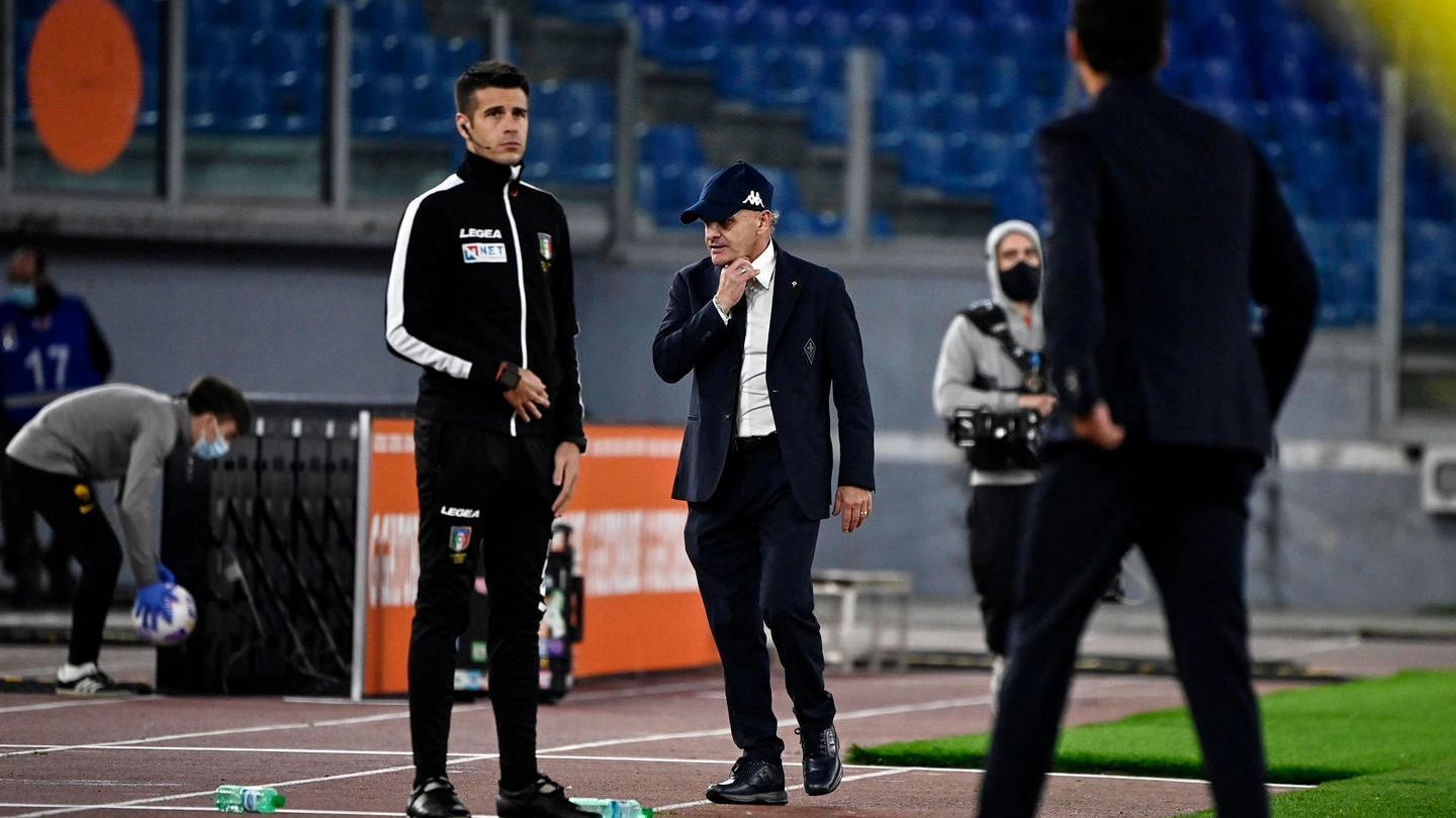 Beppe Iachini durante Roma-Fiorentina (Ansa)