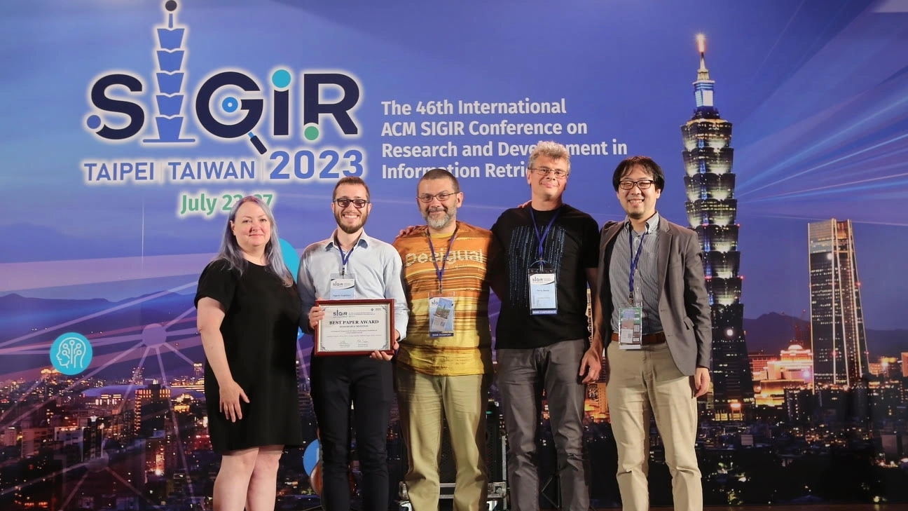 Il lavoro premiato alla conferenza Sigir di Taiwan