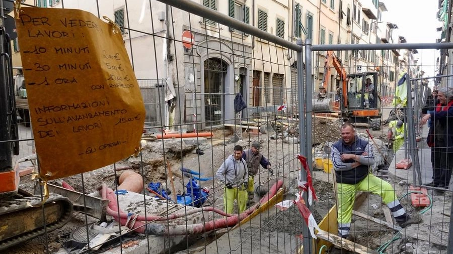 Uno dei cantieri (foto Foto Gianluca Moggi /New Press Photo)