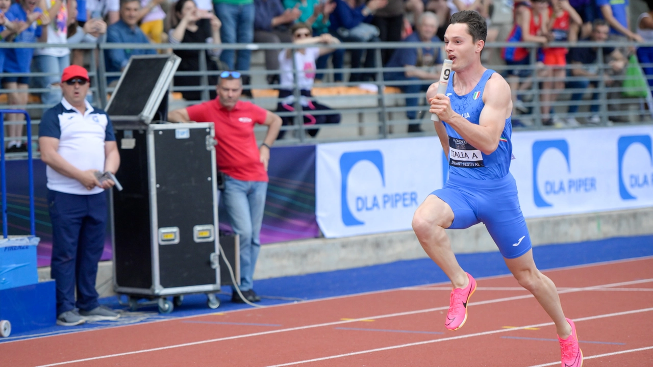 Atletica, la staffetta azzurra vola (per ora) verso i Mondiali: 38.38 alla festa della velocità a Firenze