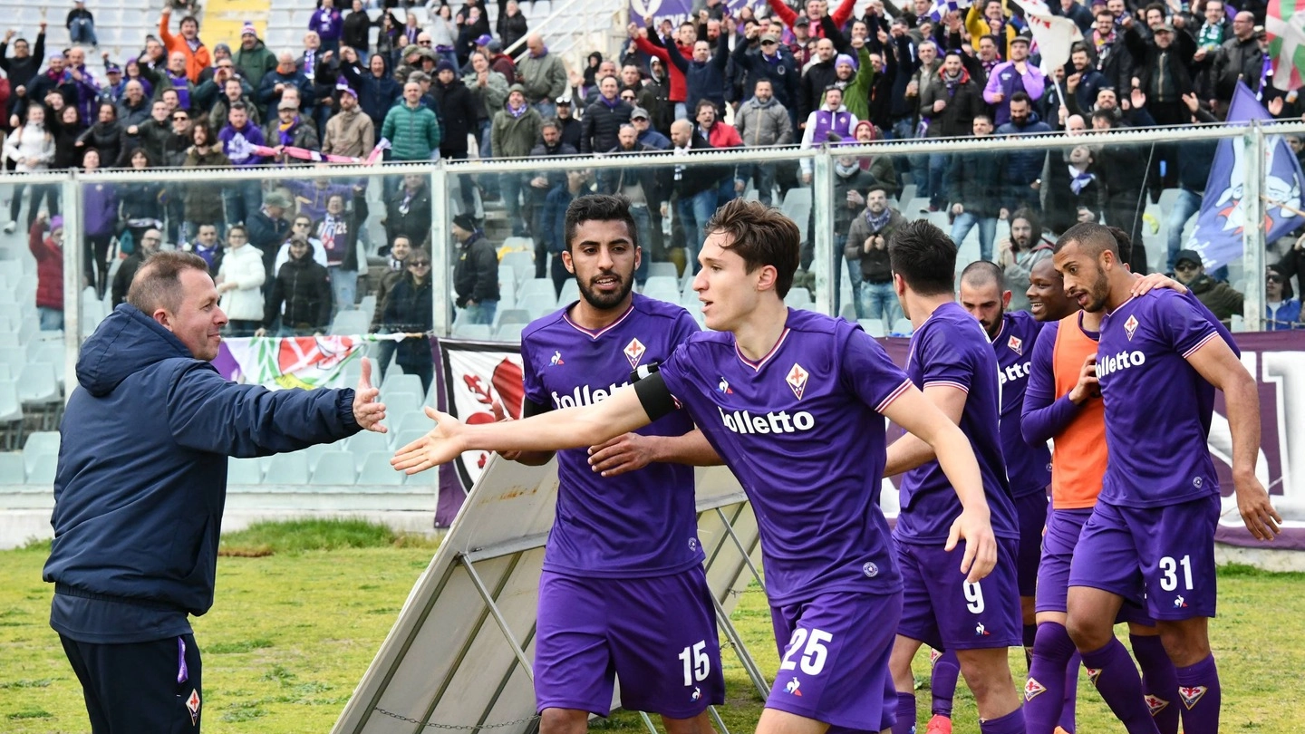 Fiorentina-Crotone, il raddoppio di Chiesa (foto Germogli)