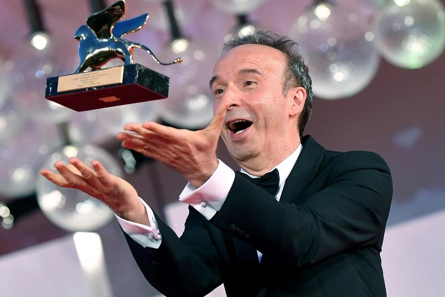 Benigni con il Leone d'Oro