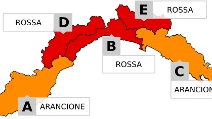 Allerta meteo in Liguria