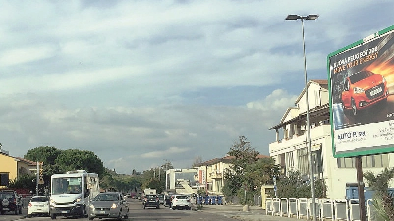 Via Pietramarina, nel punto in cui Gufoni si è fermato domenica sera