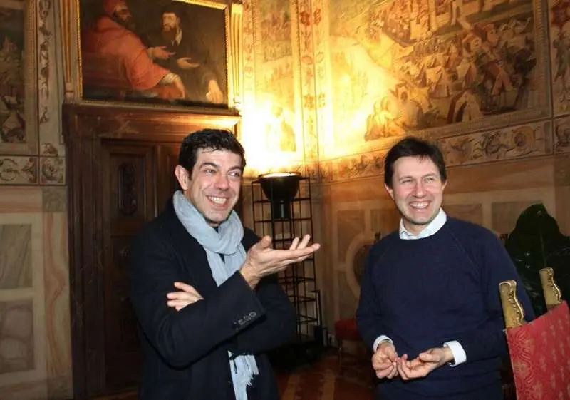 Incontro a Palazzo Vecchio tra Dario Nardella e l’attore Pierfrancesco Favino