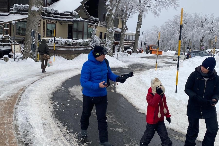 Primi turisti della neve sul Monte Amiata