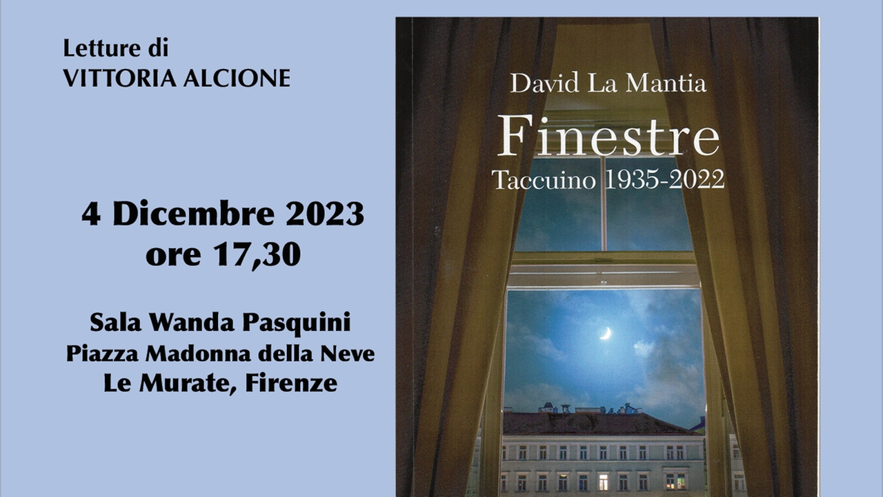 Il volantino di presentazione del romanzo 'Le finestre' di David La Mantia