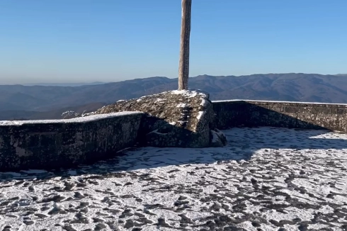 La prima neve a Chiusi della Verna