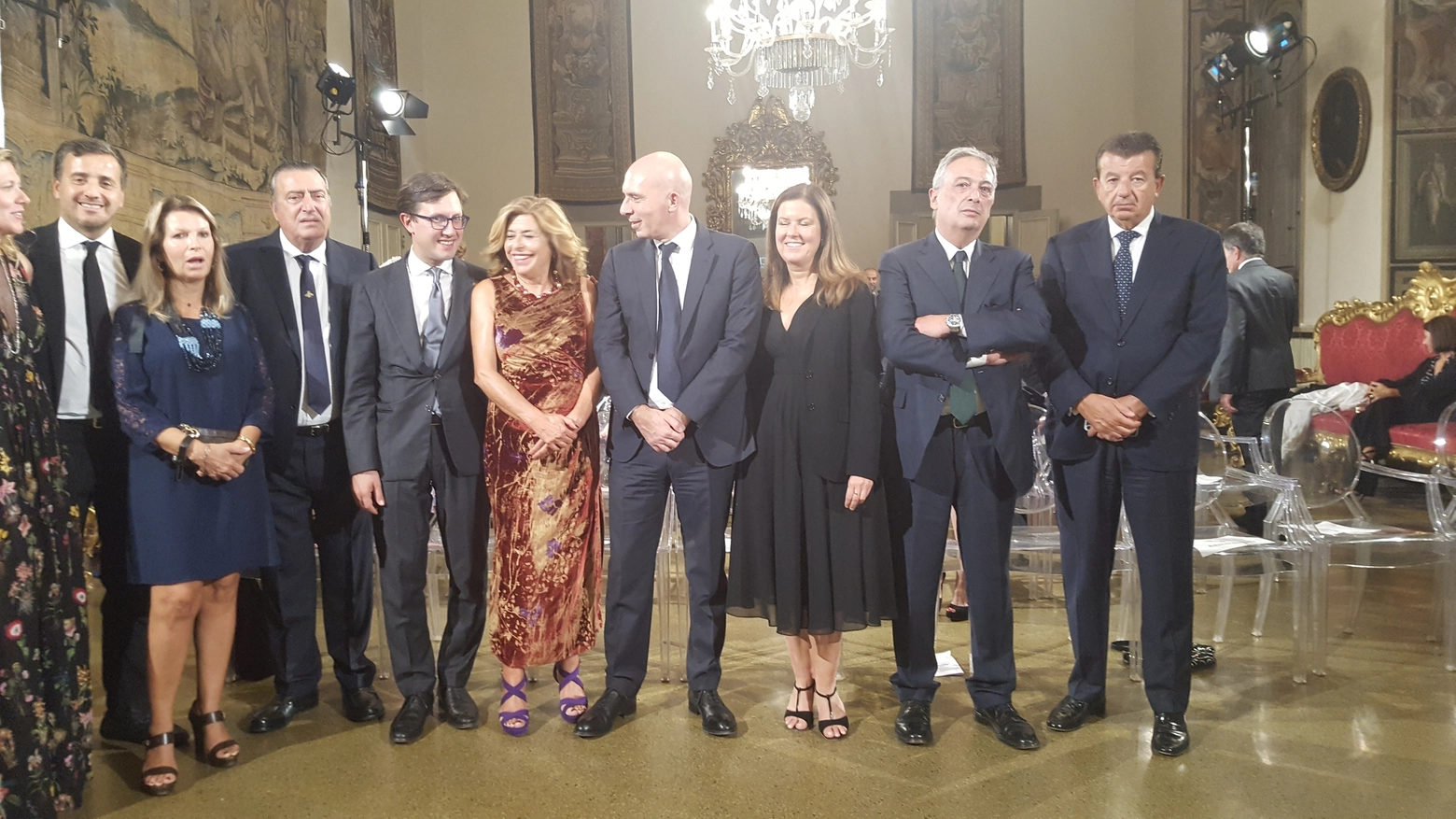 Alla serata di gala Dario Nardella, Laura Lega e il direttore de La Nazione Carrassi