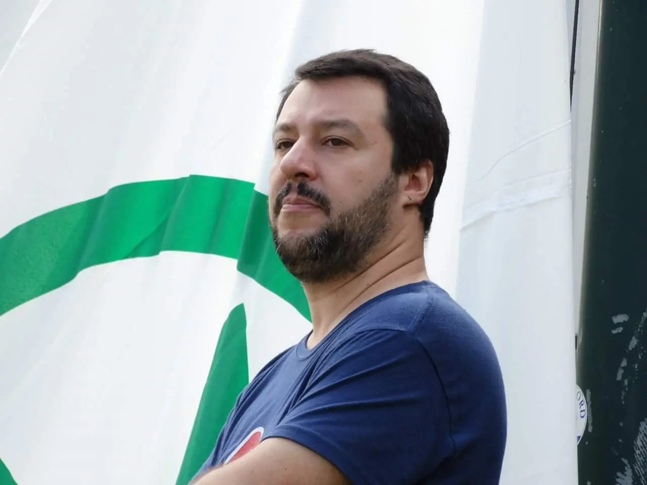 Il leader del Carroccio, Matteo Salvini a Lucca