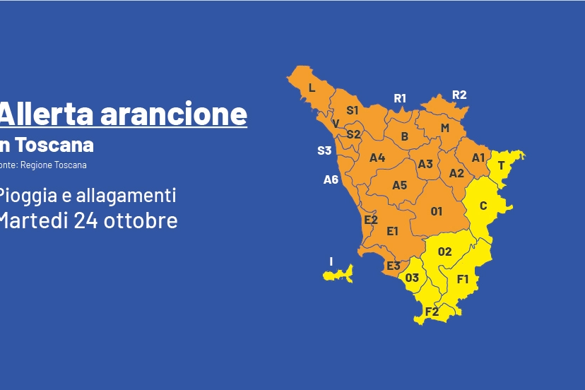 L'allerta meteo di martedì 24 ottobre su Firenze