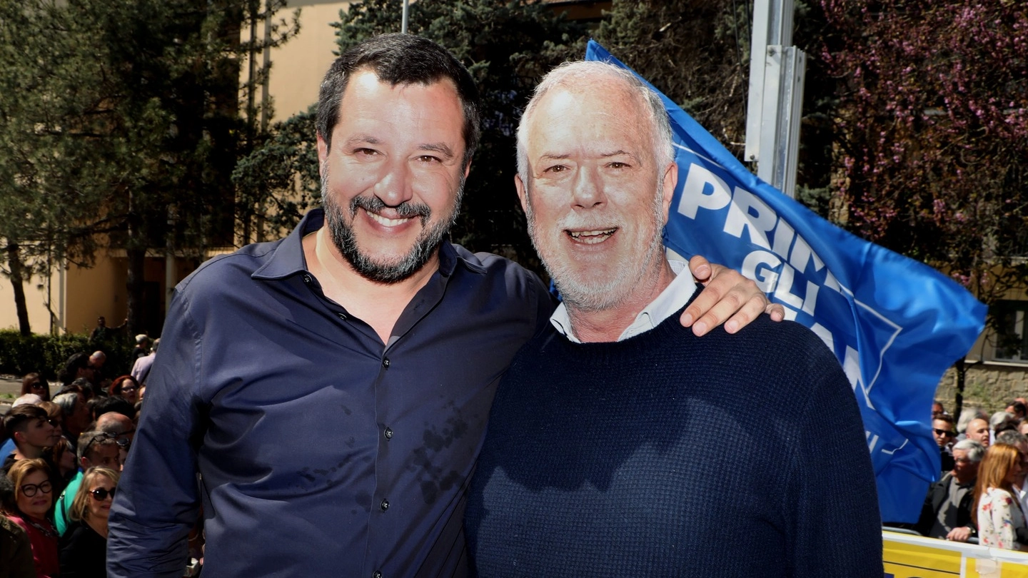 Salvini a Firenze per la presentazione del candidato a sindaco di Firenze, Ubaldo Bocci