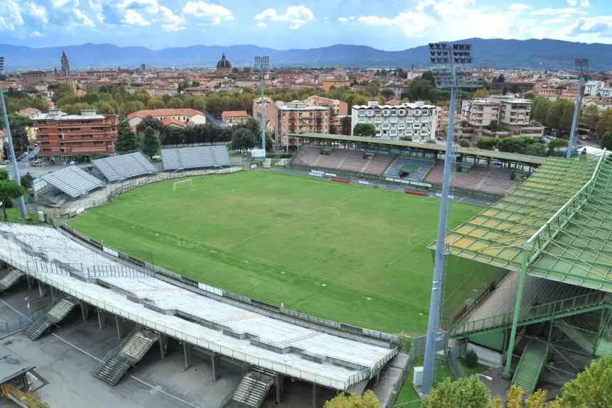 Lo stadio Melani di Pistoia (foto Us Pistoiese 1921)