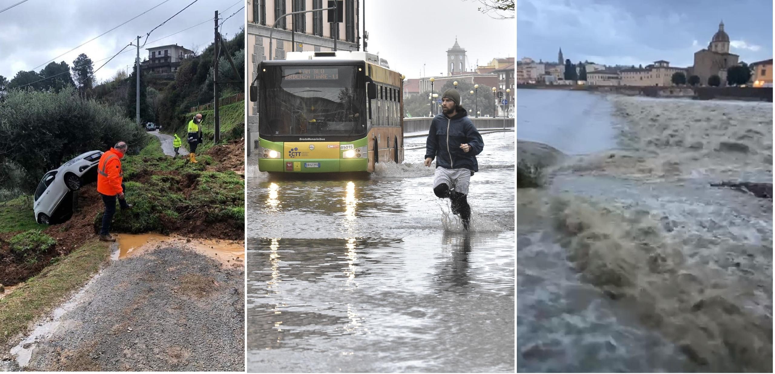 Maltempo Toscana: Frane, Allagamenti, Fiumi In Piena. I Danni Della Pioggia