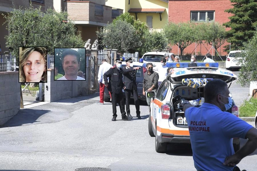 Il luogo del delitto (foto Alcide); nei riquadri Maria Carmina e Luigi Fontana