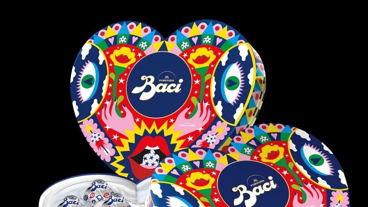 Baci Perugina: la novità . Per San Valentino  i cartigli di Colomboni