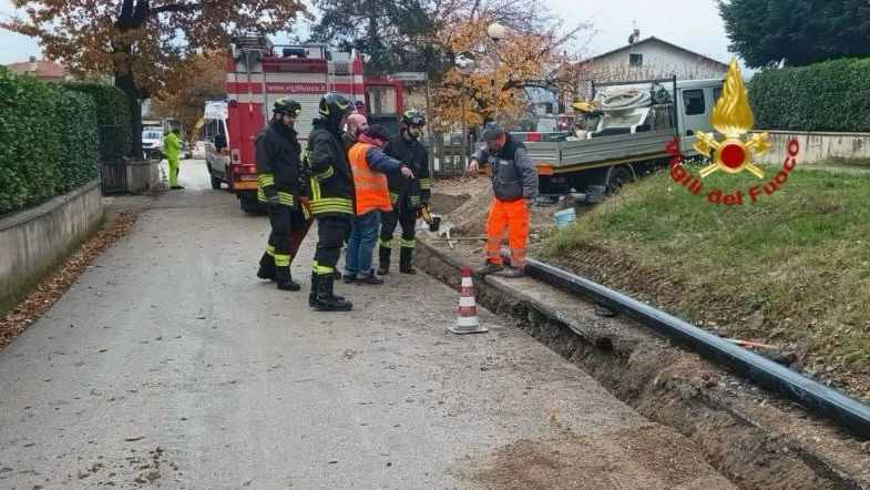 Il luogo dell'incidente (foto vigili del fuoco)