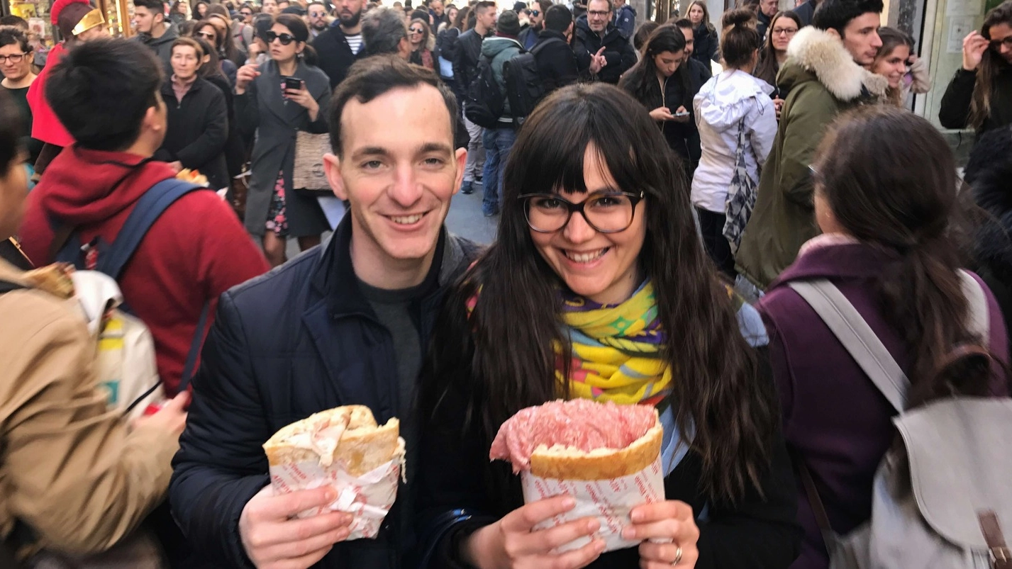 Turisti dall'Antico Vinaio