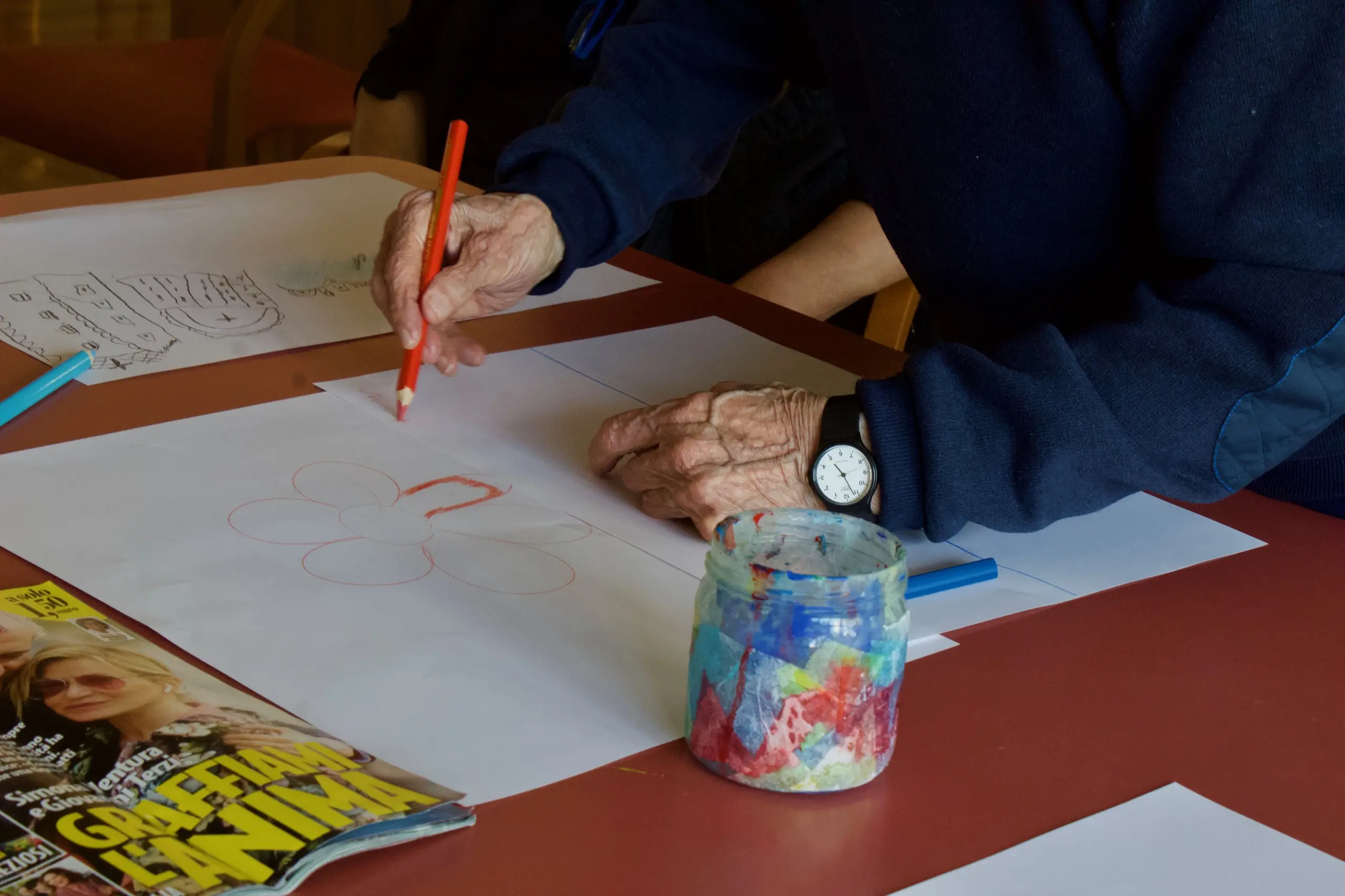 Arte terapia per anziani e disabili affetti da demenza, depressione e Alzheimer