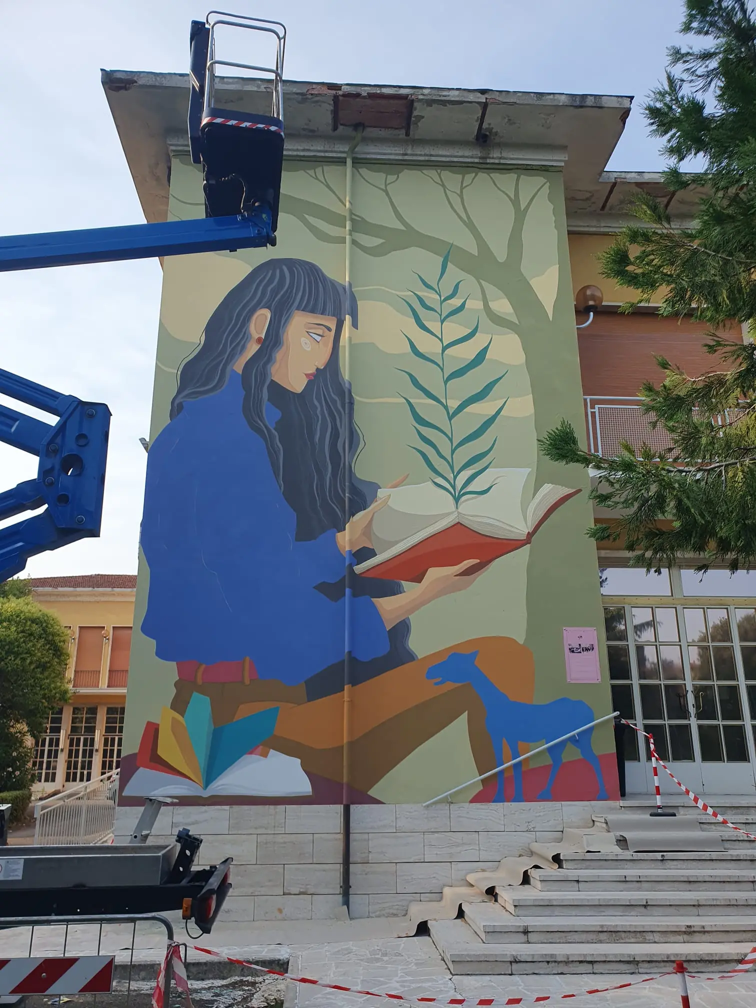 Viva Il Pionta un murales alla biblioteca dell Ateneo