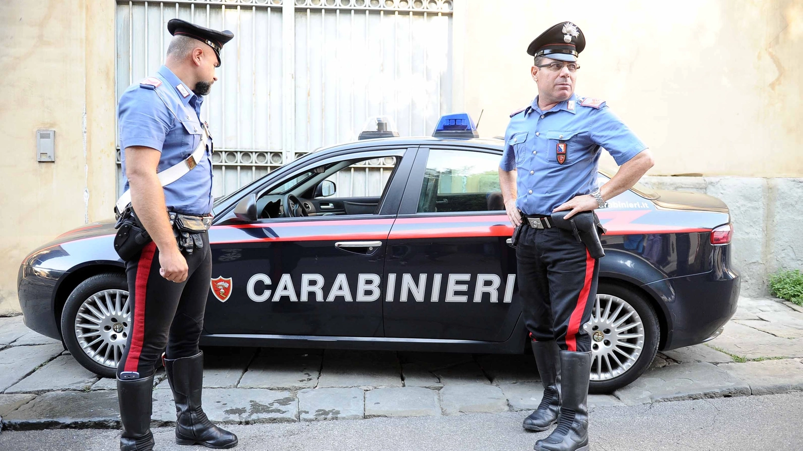 Intervento dei carabinieri