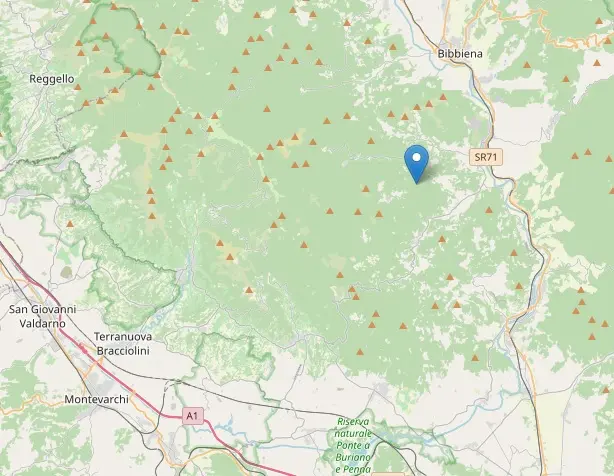 Terremoto in Casentino scossa a Talla di magnitudo 2.3