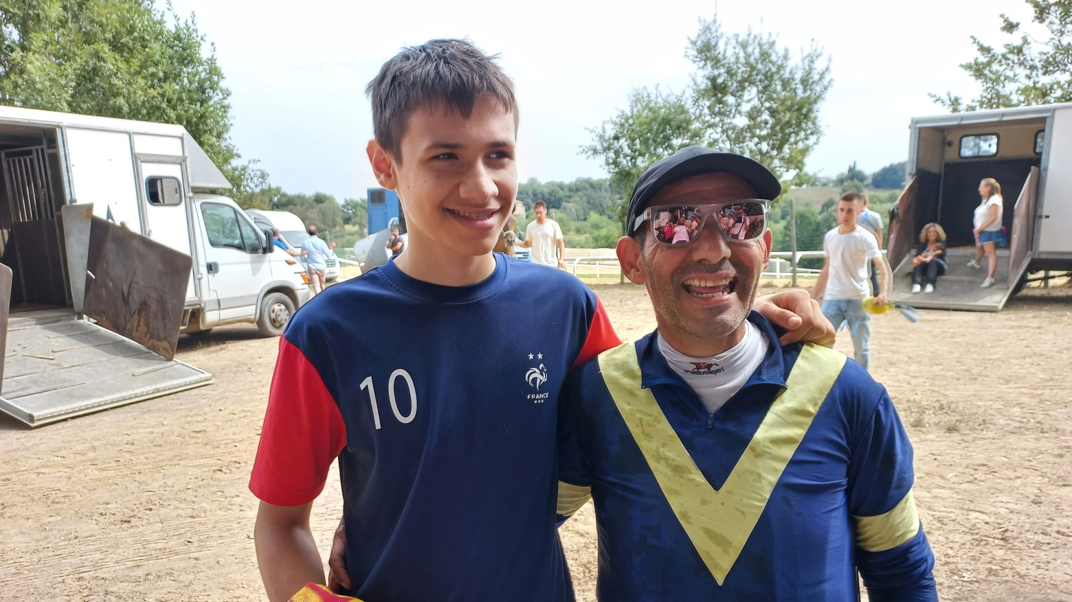 Alberto Ricceri con il figlio Andrea oggi a Monticiano (Foto Valdesi)